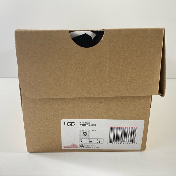 UGG Fluff Slide II Sheepskin Pink Crystal Slide Slipper - Picture 7 of 8